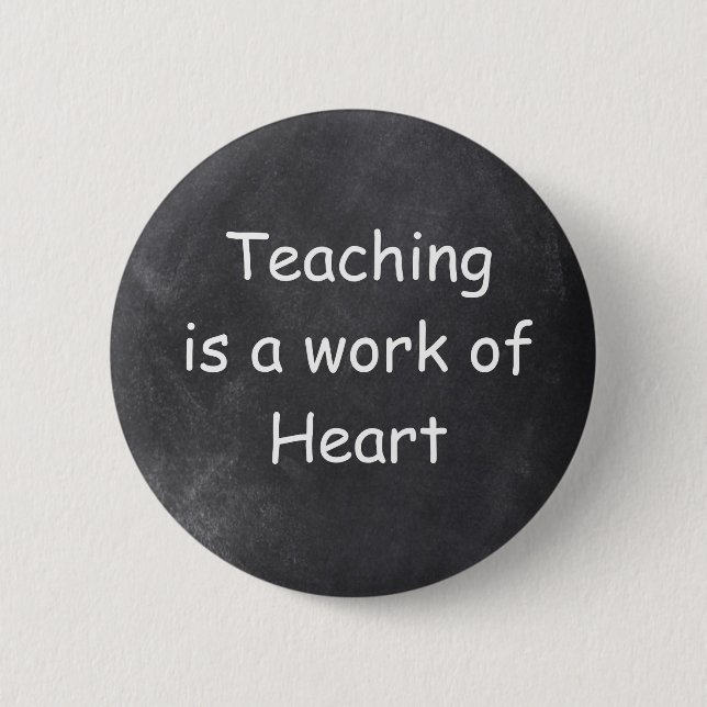 Chapa Redonda De 5 Cm Teachin Work Art Chalkboard Diseño Idea de regalo (Anverso)