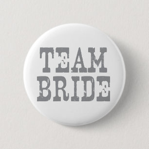 Chapa Redonda De 5 Cm Team Bride Western Grey