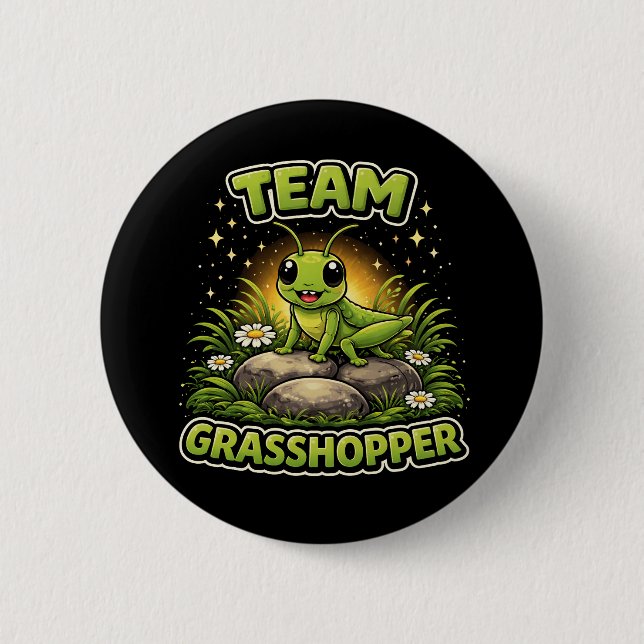 Chapa Redonda De 5 Cm Team Grasshopper (Anverso)