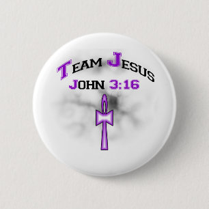 Chapa Redonda De 5 Cm Team Jesus Christian John 316