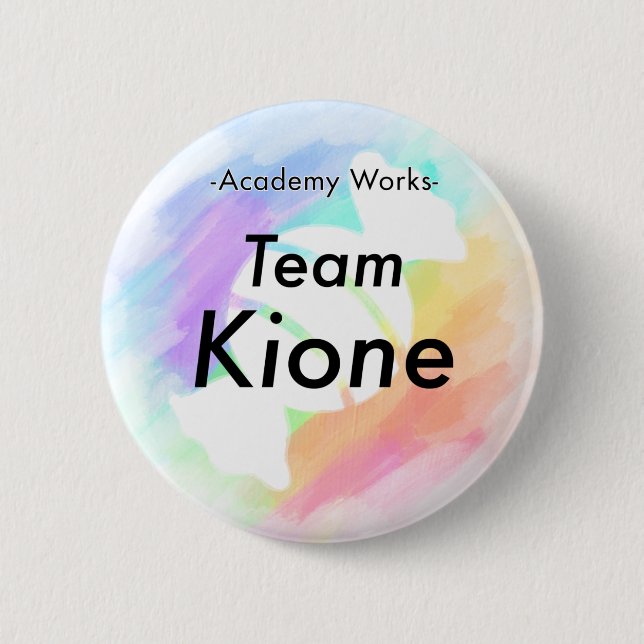 Chapa Redonda De 5 Cm Team Kione - Academy Works (Anverso)