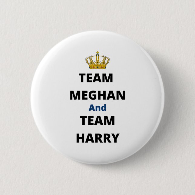 Chapa Redonda De 5 Cm Team Meghan y Team Harry (Anverso)