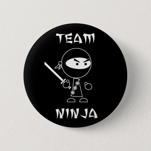 Chapa Redonda De 5 Cm Team Ninja (Anverso)