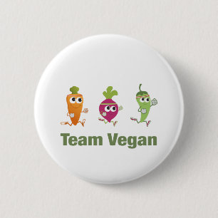Chapa Redonda De 5 Cm Team Vegan