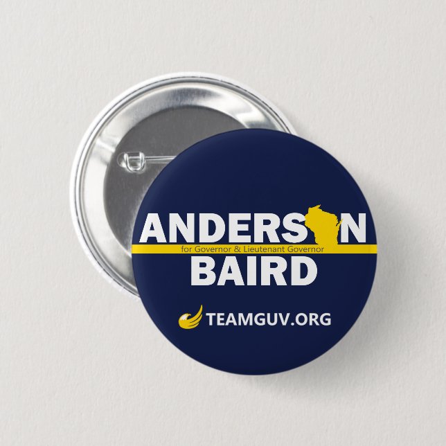 Chapa Redonda De 5 Cm TeamGuv - Anderson/Baird (Anverso y reverso)