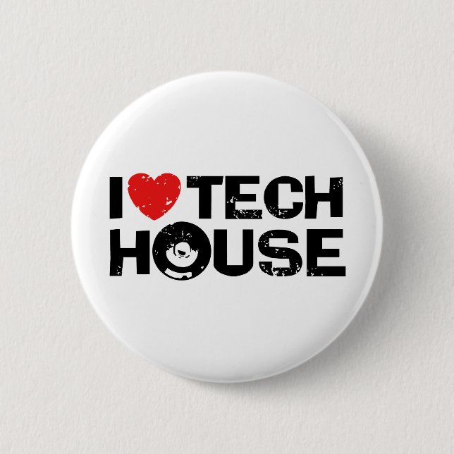 Chapa Redonda De 5 Cm Tech House (Anverso)