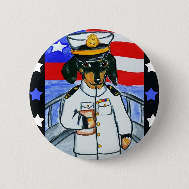 Chapa Redonda De 5 Cm Teckel (Anverso)