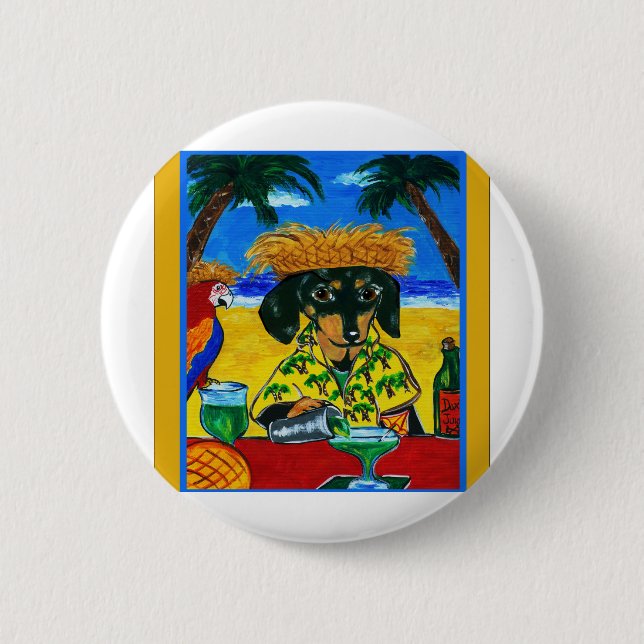 Chapa Redonda De 5 Cm Teckel (Anverso)