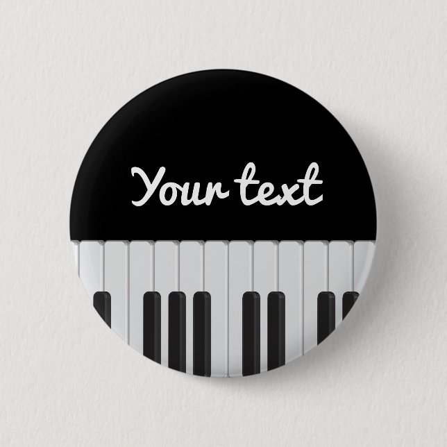 Chapa Redonda De 5 Cm Teclado de piano (Anverso)