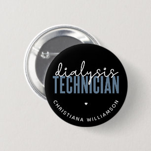 Chapa Redonda De 5 Cm Técnico de diálisis personalizado   Regalos tecnol