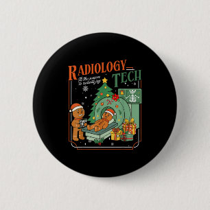Chapa Redonda De 5 Cm Técnico de Radiología de Navidad Divertido Hombre