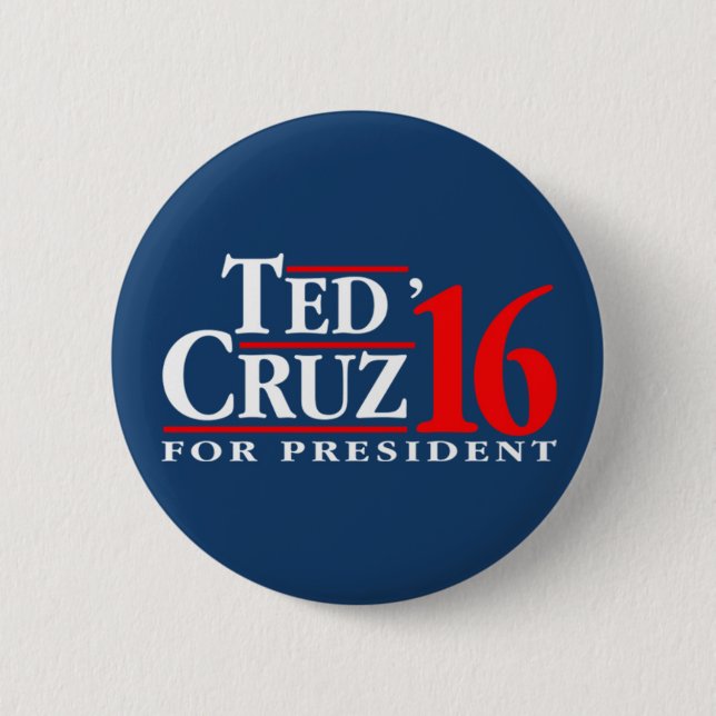 Chapa Redonda De 5 Cm Ted Cruz para el presidente (Anverso)
