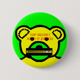 Chapa Redonda De 5 Cm Teddy Oso Amarillo Verde El MUSEO Zazzle Regalos