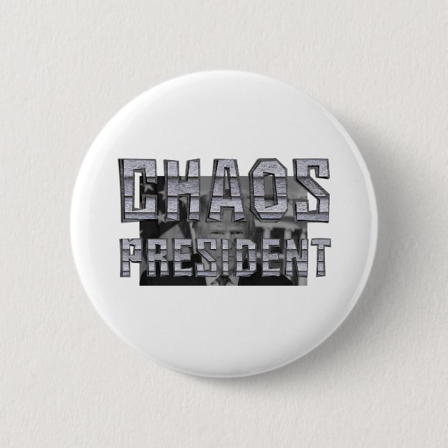 Chapa Redonda De 5 Cm TEE Chaos President (Anverso)