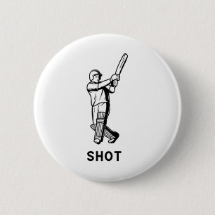 Chapa Redonda De 5 Cm Tee de cricket Cricketer Cricketers India Inglater