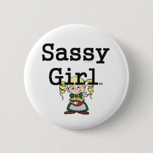 Chapa Redonda De 5 Cm TEE Sassy Chica