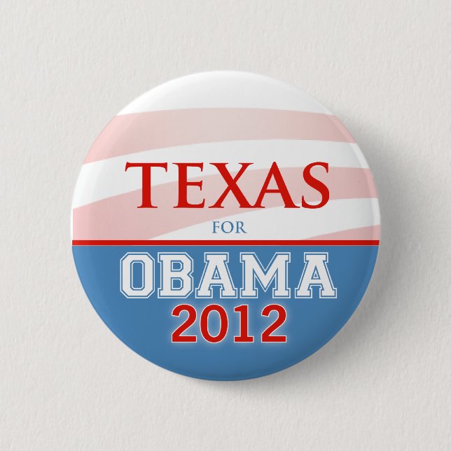 Chapa Redonda De 5 Cm TEJAS para Obama 2012 (Anverso)