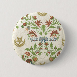 Chapa Redonda De 5 Cm Tejido floral vintage (160)