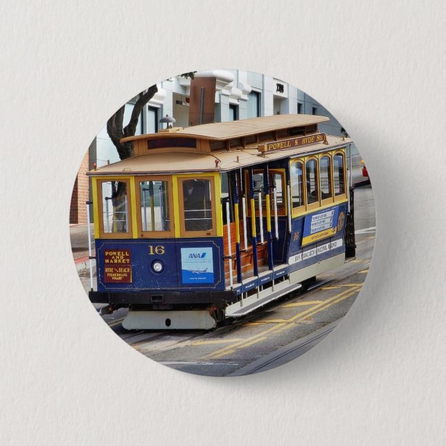 Chapa Redonda De 5 Cm Teleféricos en San Francisco (Anverso)