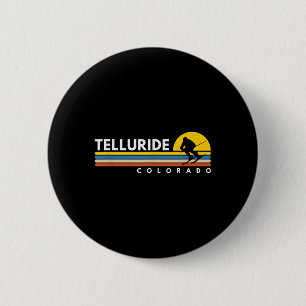 Chapa Redonda De 5 Cm Telluride Co Colorado Vintage Retro Souvenirs Skii