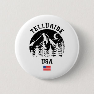 Chapa Redonda De 5 Cm Telluride Colorado Estación de Esquí Esquí Alpino