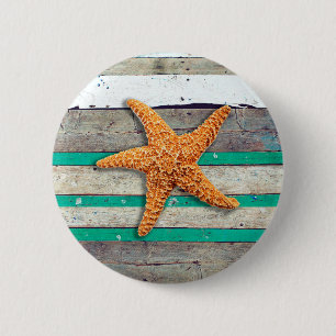 Chapa Redonda De 5 Cm Tema de la playa Starfish Boda Rustic