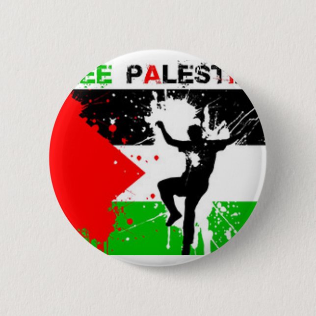 CHAPA REDONDA DE 5 CM TEMA LIBRE DE PALESTINA (Anverso)