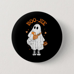 Chapa Redonda De 5 Cm Temporada de fantasía aguda Fantasma Halloween Bou