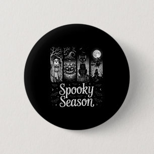 Chapa Redonda De 5 Cm Temporada de fantasía Funny Halloween Boo Witch Ca