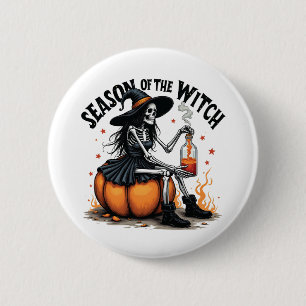 Chapa Redonda De 5 Cm Temporada de la bruja Tocante Hallowee Wtich