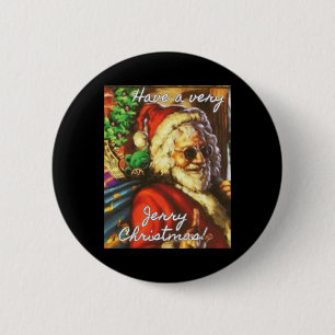 Chapa Redonda De 5 Cm Ten A Los Navidades De Jerry Garcia Santa Holiday