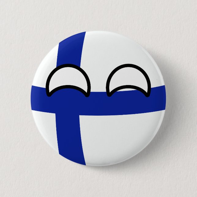 Chapa Redonda De 5 Cm Tendencia divertida Geeky Finlandia Countryball (Anverso)