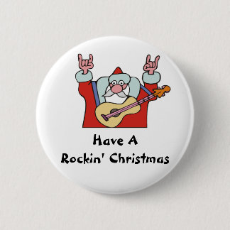 Chapa Redonda De 5 Cm Tenga navidad de un Rockin