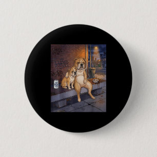 Chapa Redonda De 5 Cm Tengo ese perro dentro de mí, divertido bulldog fu