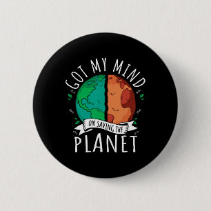 Chapa Redonda De 5 Cm Tengo Mi Idea De Salvar El Planeta Del Cambio Clim