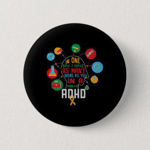 Chapa Redonda De 5 Cm Tengo Muchas Ideas Adhd Awareness Colors Ad