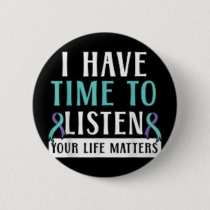Chapa Redonda De 5 Cm Tengo Tiempo De Escuchar Tu Vida Como Salud Mental