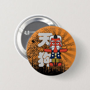 Chapa Redonda De 5 Cm Tengu Yokai