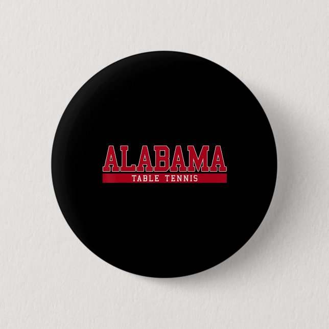 Chapa Redonda De 5 Cm Tenis de mesa de Alabama (Anverso)