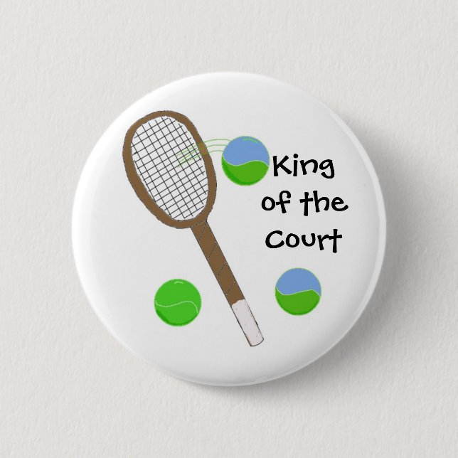 Chapa Redonda De 5 Cm Tenis - Rey de la Cancha (Anverso)