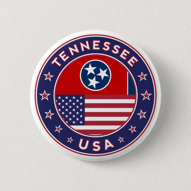Chapa Redonda De 5 Cm Tennessee (Anverso)