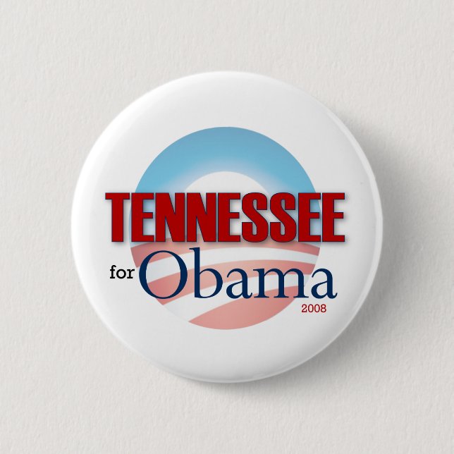Chapa Redonda De 5 Cm TENNESSEE para Obama (Anverso)