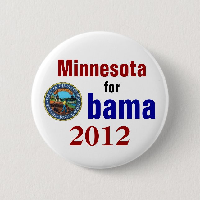 Chapa Redonda De 5 Cm Tennessee para Obama 2012 (Anverso)