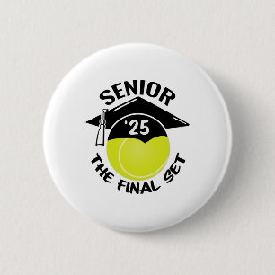 Chapa Redonda De 5 Cm Tennis Senior 2025 El Final Set Graduation Cap