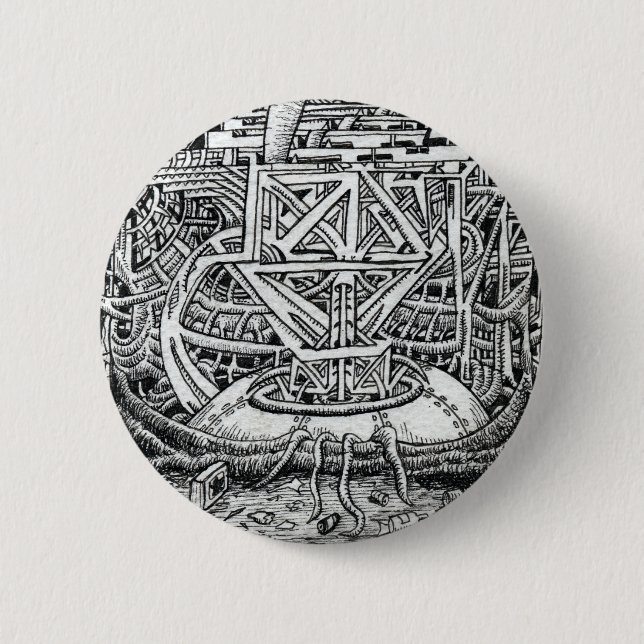 Chapa Redonda De 5 Cm Tentacle Tank de Brian Benson (Anverso)