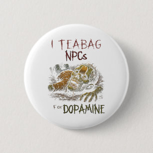 Chapa Redonda De 5 Cm Teo a los NPC por dopamina - Salón divertido de ju