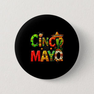 Chapa Redonda De 5 Cm Tequila Divertido Bebiendo Fiesta Mexicana Cinco D