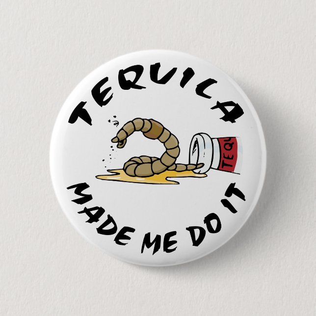 Chapa Redonda De 5 Cm Tequila mexicano divertido (Anverso)