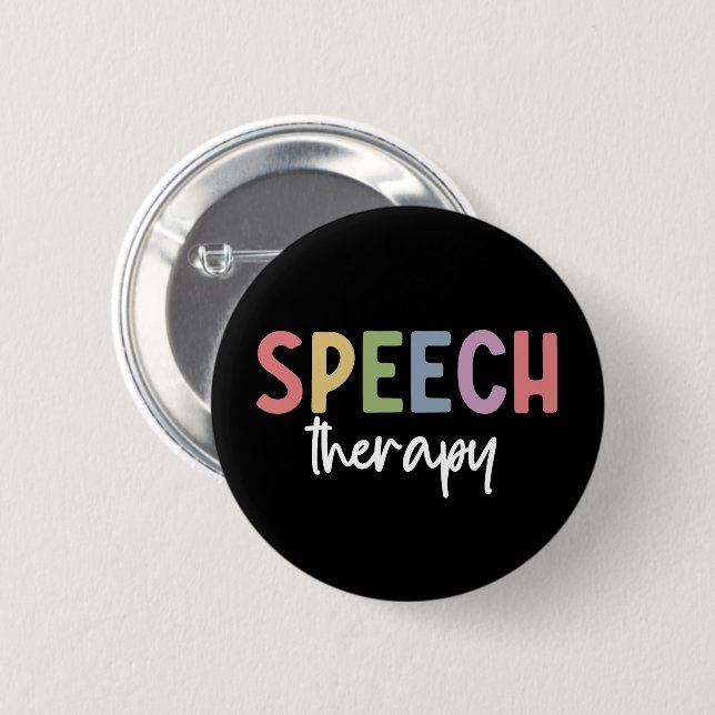 Chapa Redonda De 5 Cm Terapia del habla SLP Speech Pathólogo Regalos (Anverso y reverso)