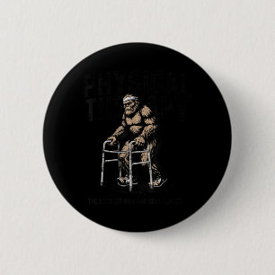 Chapa Redonda De 5 Cm Terapia Física Divertida Sasquatch Bigfoot Viejo